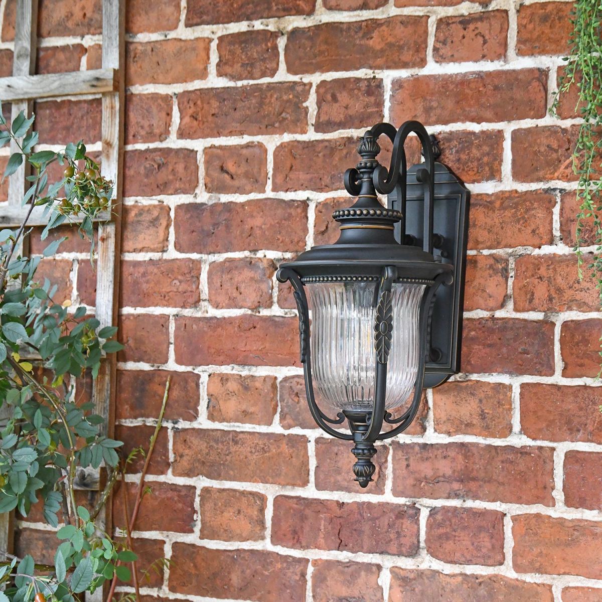 "Christleton" Bronze Wall Mounted on a Garden Wall
