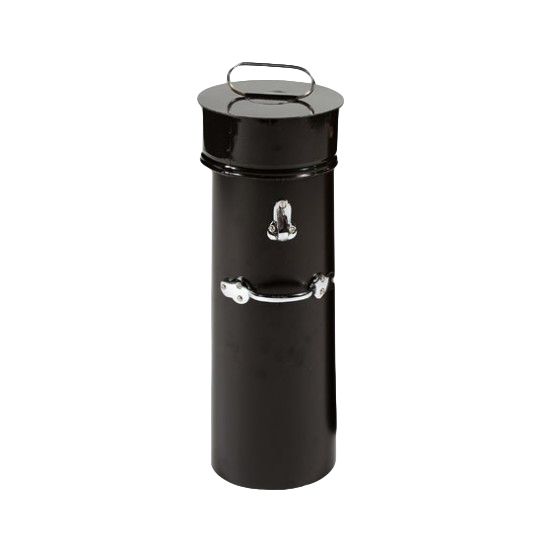 Black Rain Cap With Bright Chrome Handle