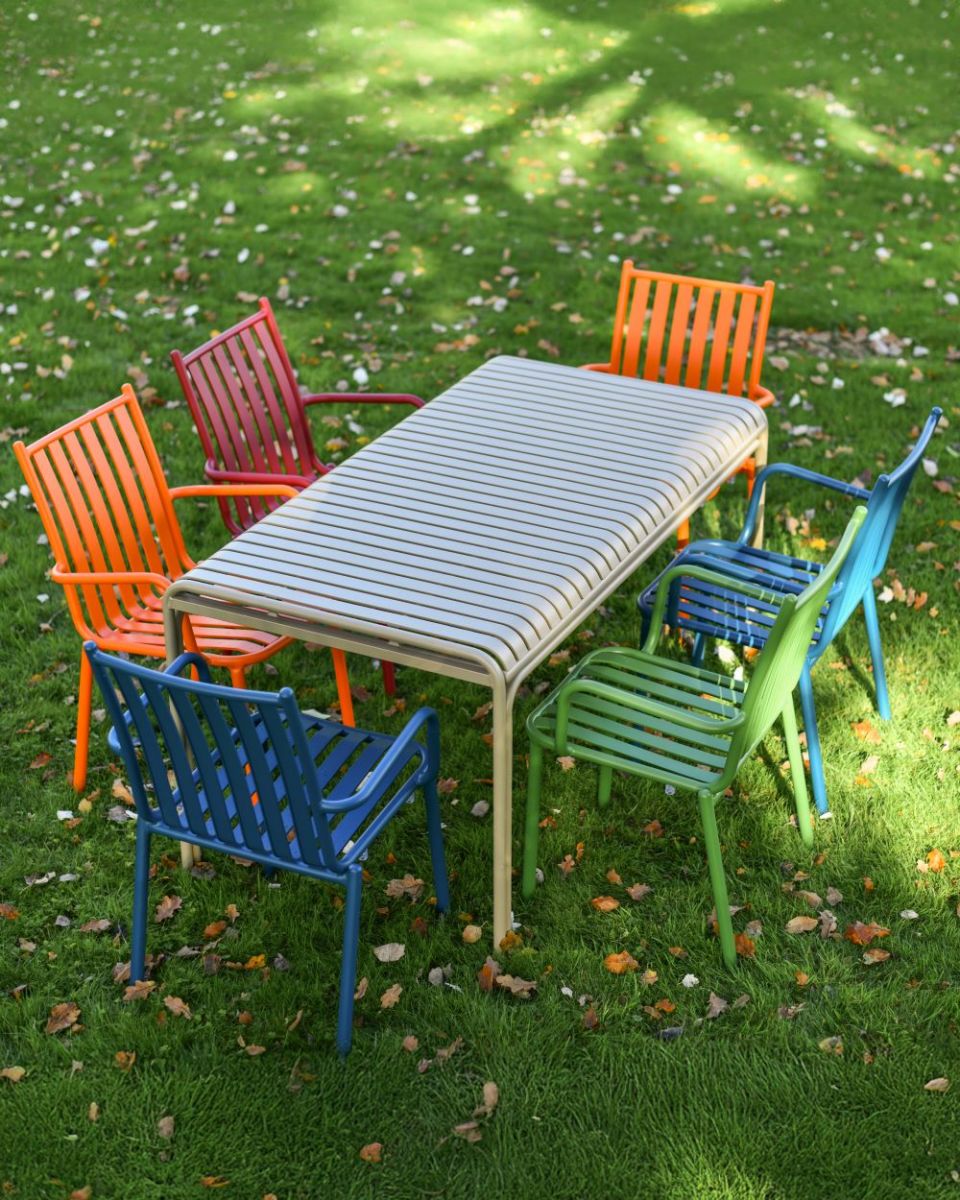 Chrysolina Pop Art Six Seat Table and Chair Set high angle image