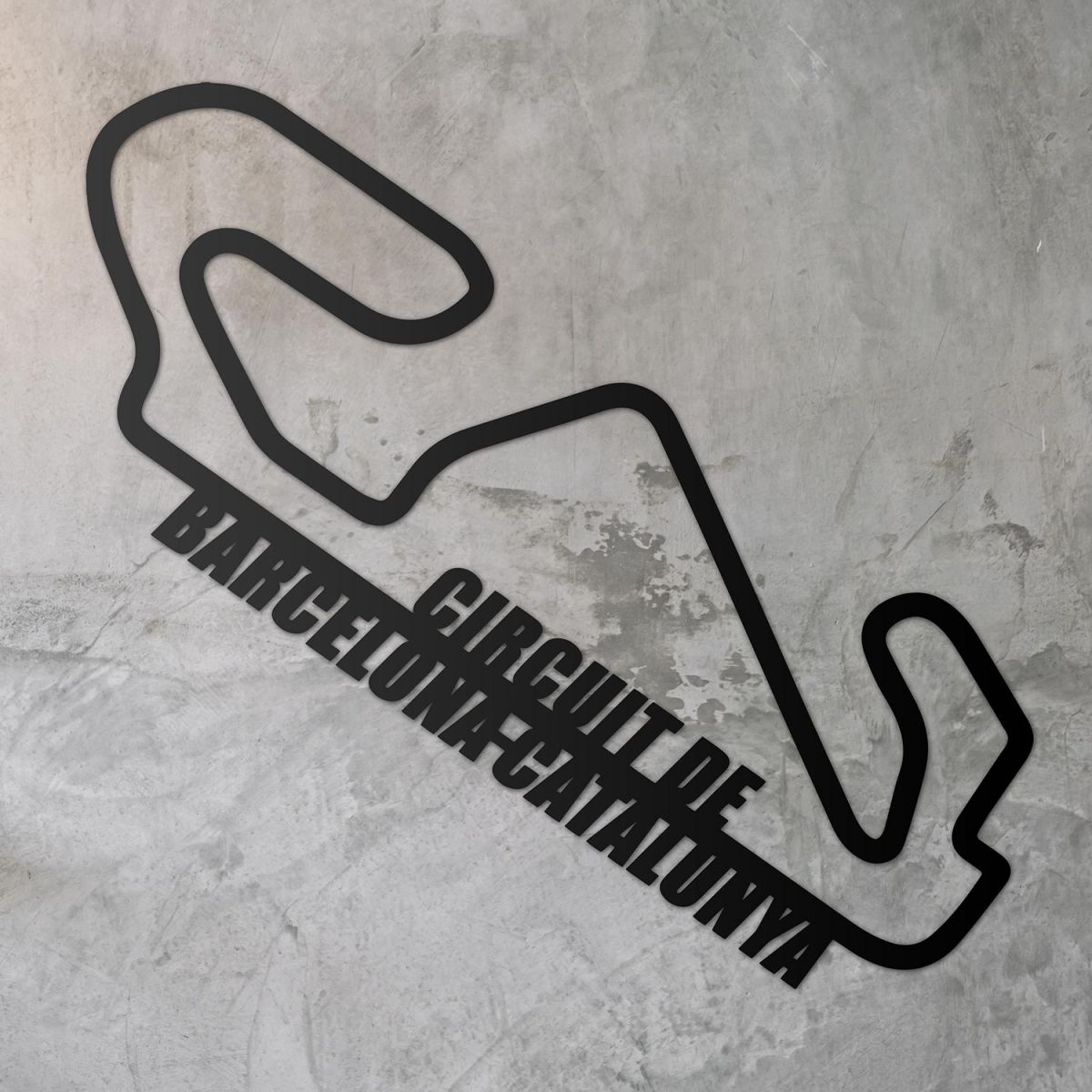 Albert Park Grand Prix Circuit Wall Art on a Rustic Grey Wall