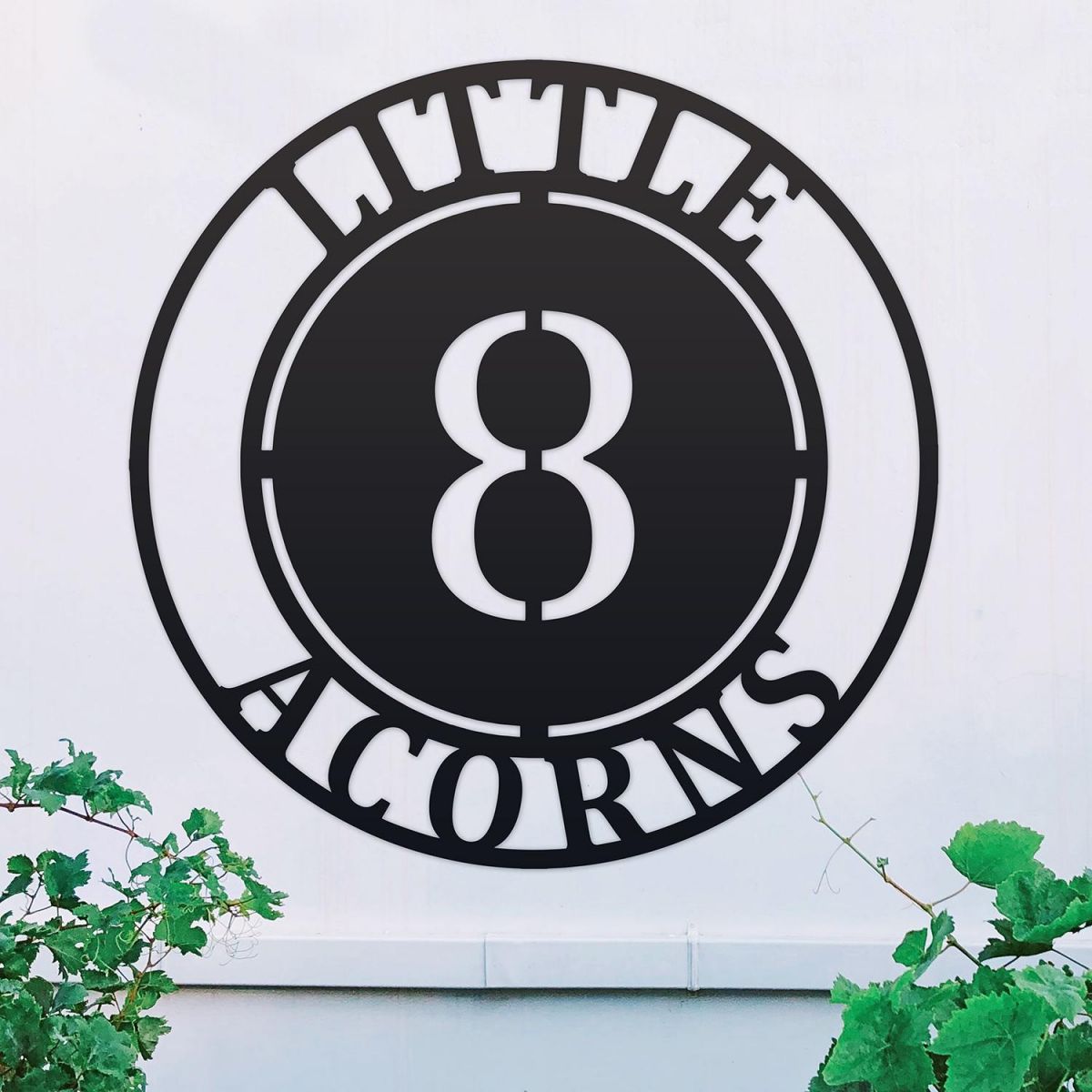 Circular Iron House Name Sign in Situ