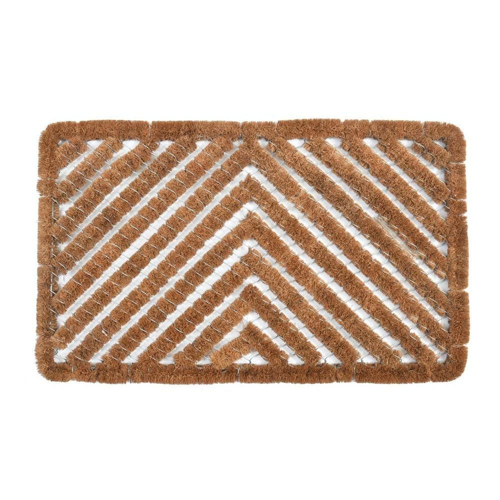 Classic Wire Brush Door Mat in Brown