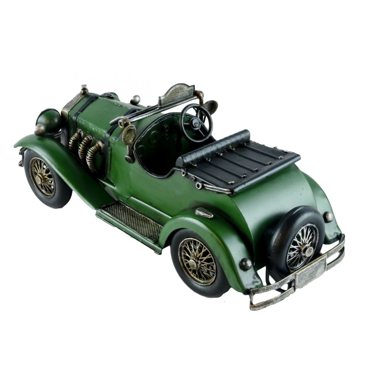 Close-up of the Detail on the Vintage Car Model