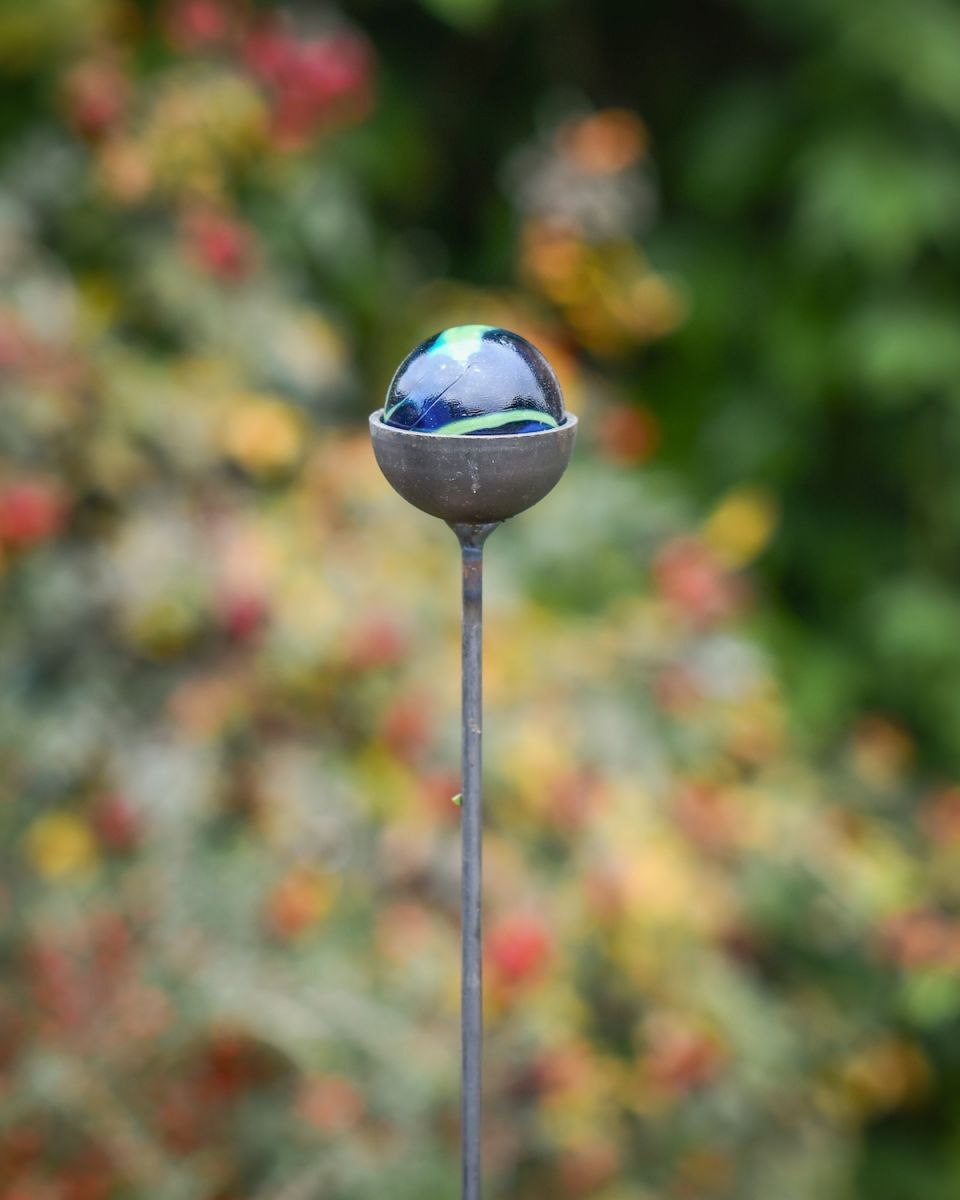 Close up of "Aurora" Suncatcher Garden Stake