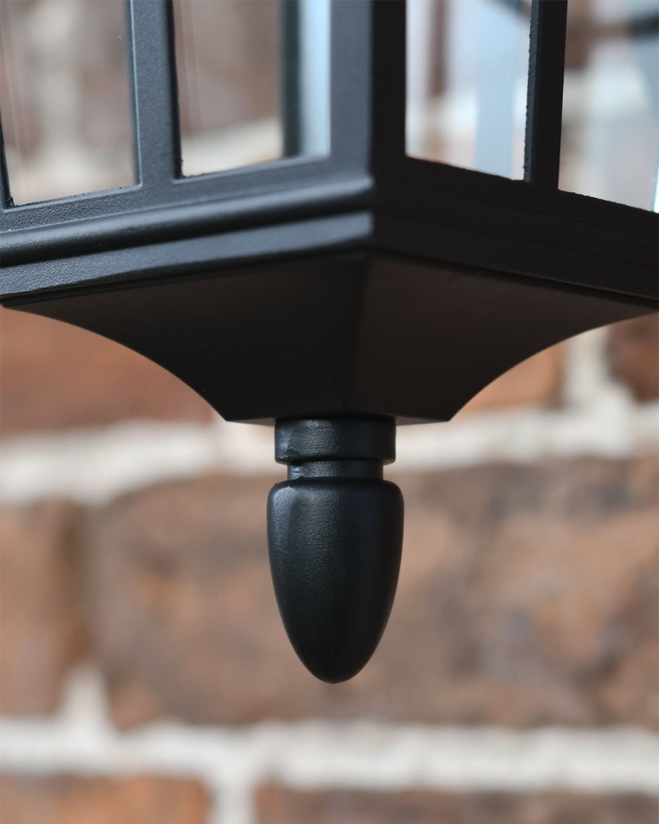 Black Acorn Bottom Finial On Wall Lantern 