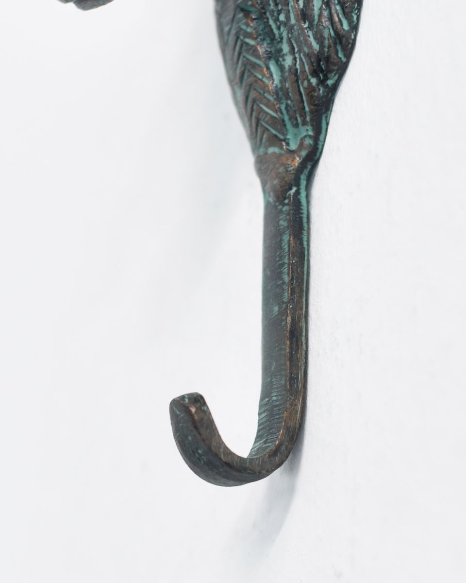 Close up of sturdy hook detail on rustic charm storage hook