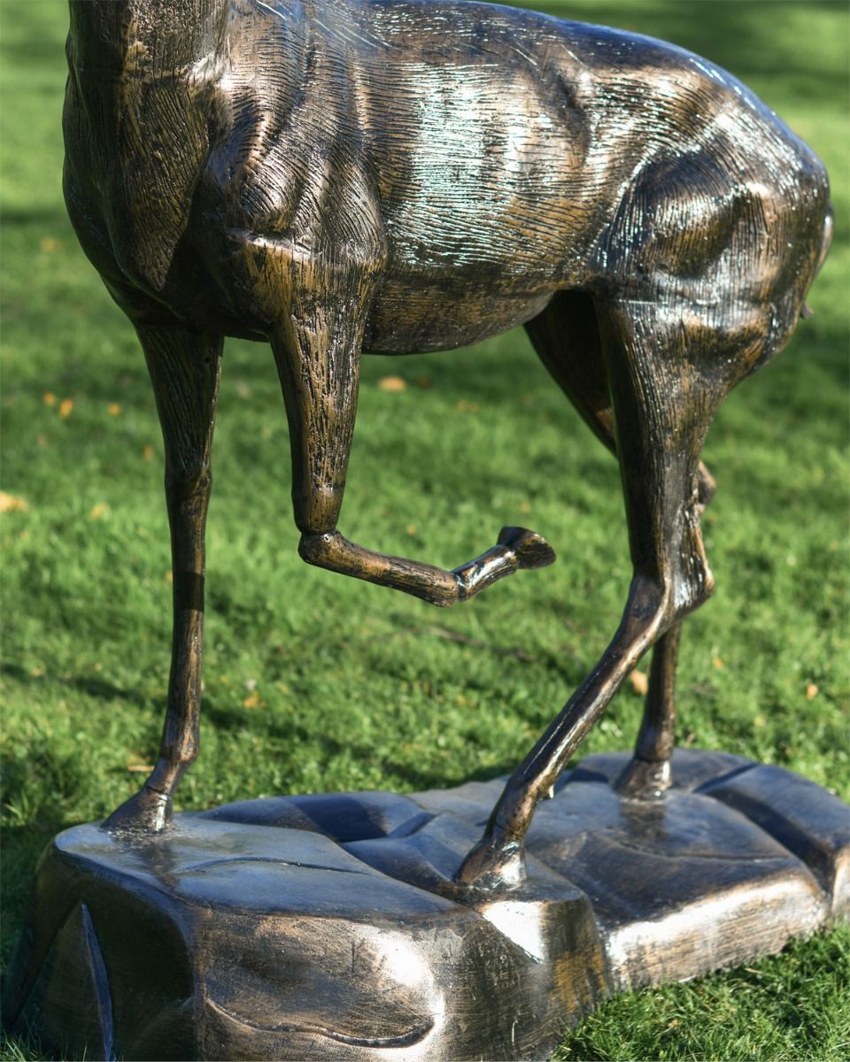 Close Up Of Brushed Bronze Stag 