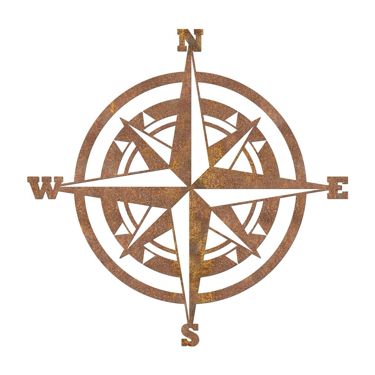 Compass Wall Art in a Rustic Finish