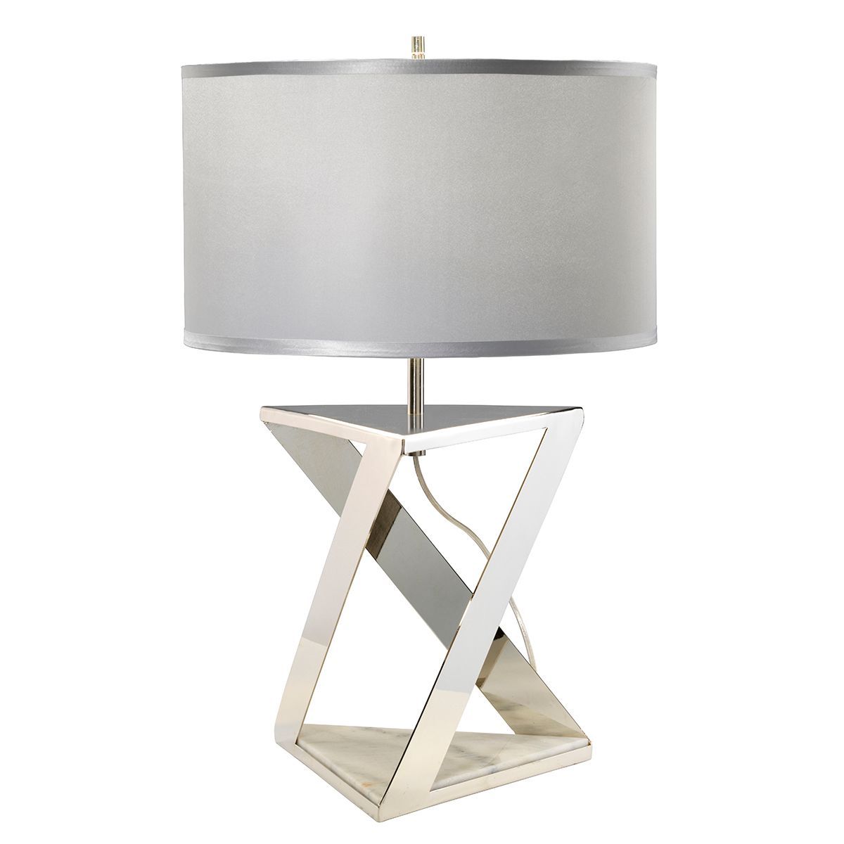 Contemporary "Selene" Table Lamp With White Marble Base 