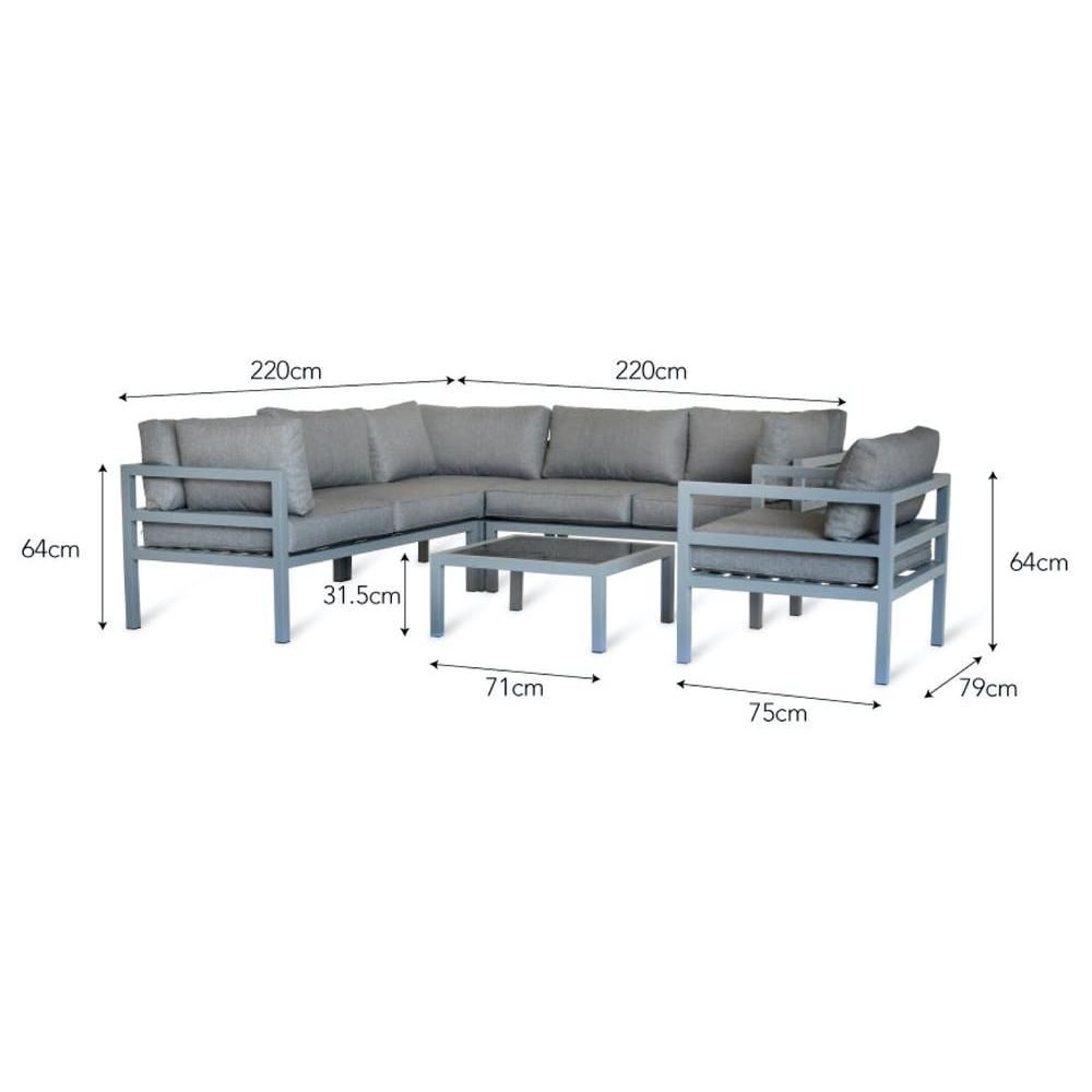 Contemporary Aluminium Sofa Set Dimensions