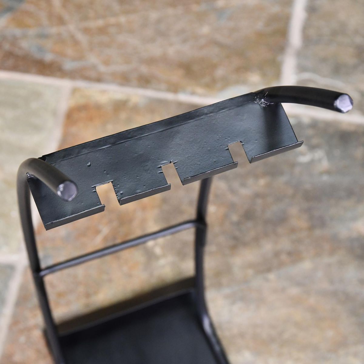 Close-up o fthe tool Holder on the Contemporary Curved Fireside Companion Set