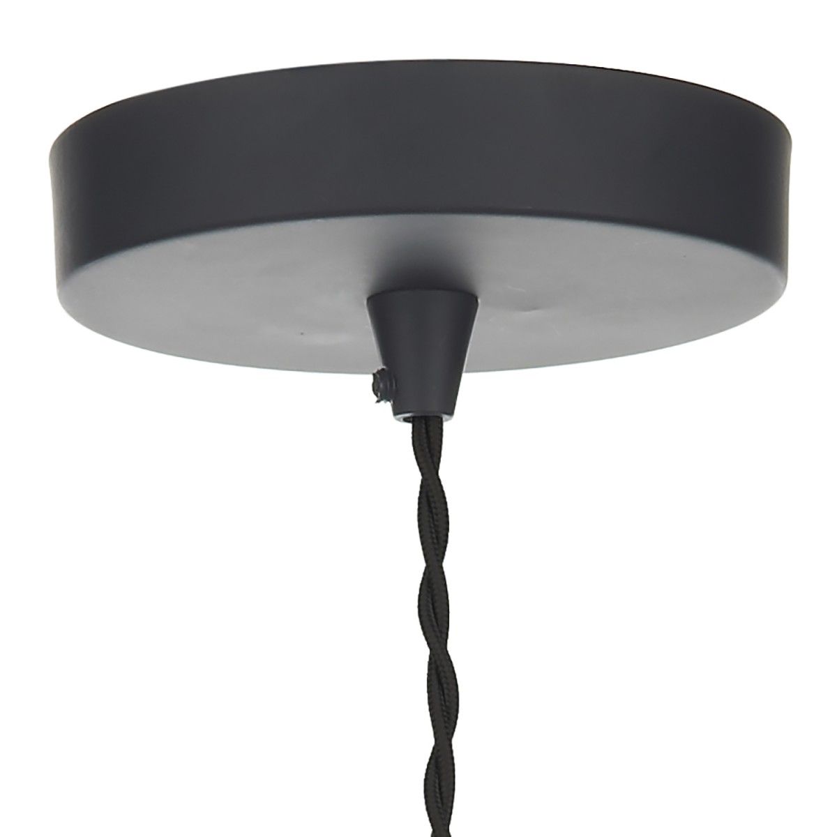 Contemporary Metal Pendant Light with Wooden Detailing
