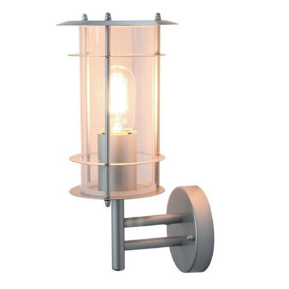 Contemporary Silver Wall Lantern Made From Stainless Steel