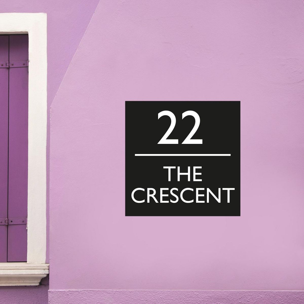 House Name Sign - Contemporary Square 