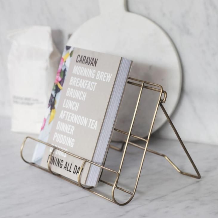 Antique Brass Cook Book Holder