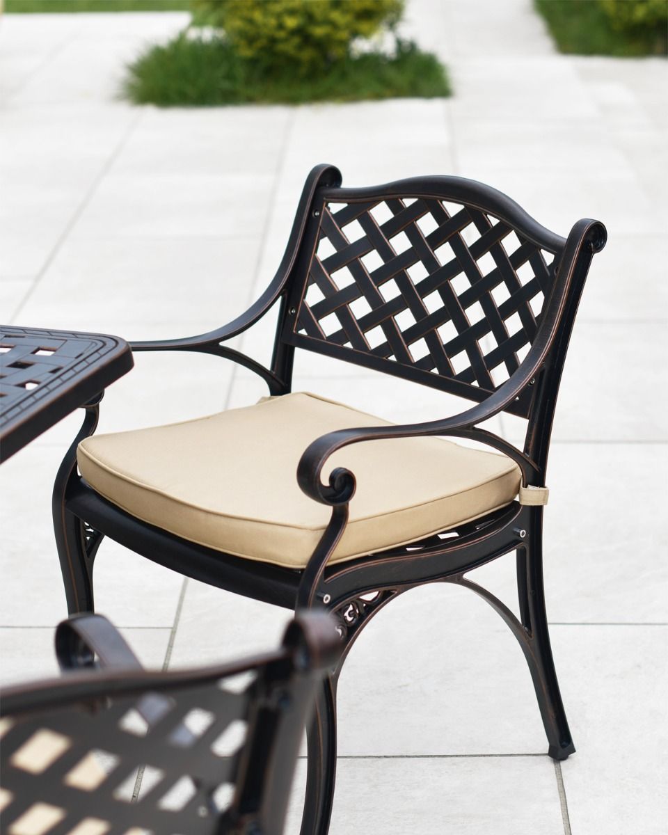 Copper Garden Chair With Cushion 
