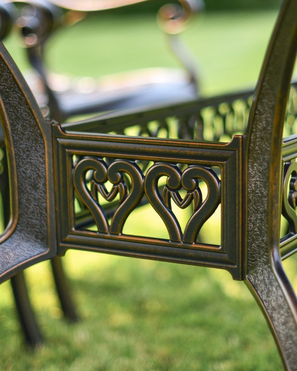 Bronze Heart Design Table 