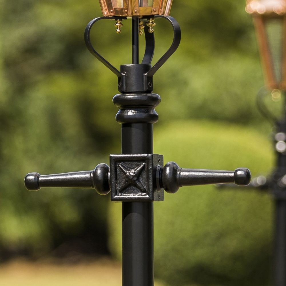 Copper Concordia Lamp Post & Hexagonal Lantern - 2.3m 