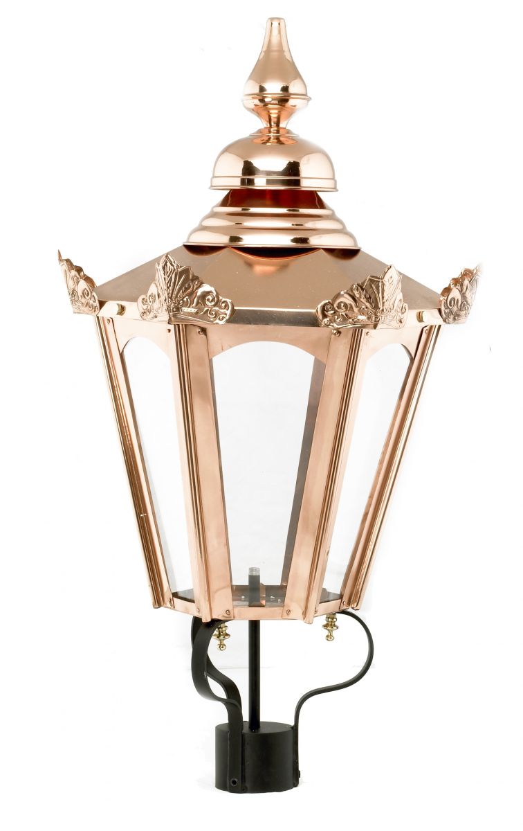 Large Copper Hexagonal Lantern