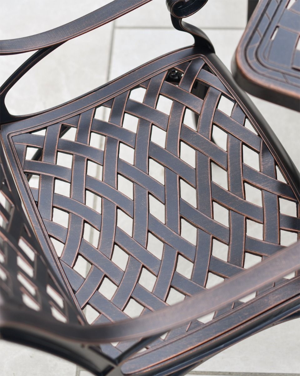 Copper Lattice Pattern Garden Seat