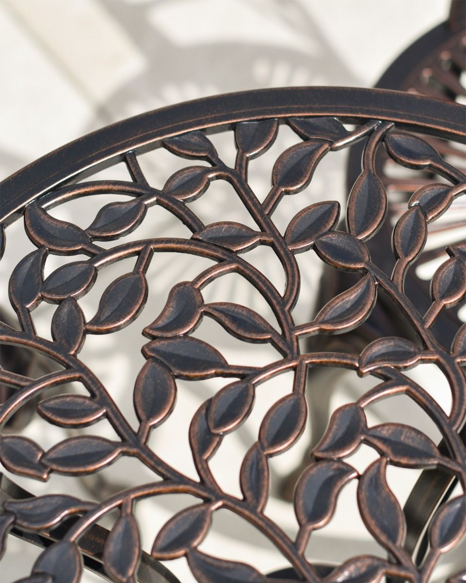 Copper Leaf Design Table Top 