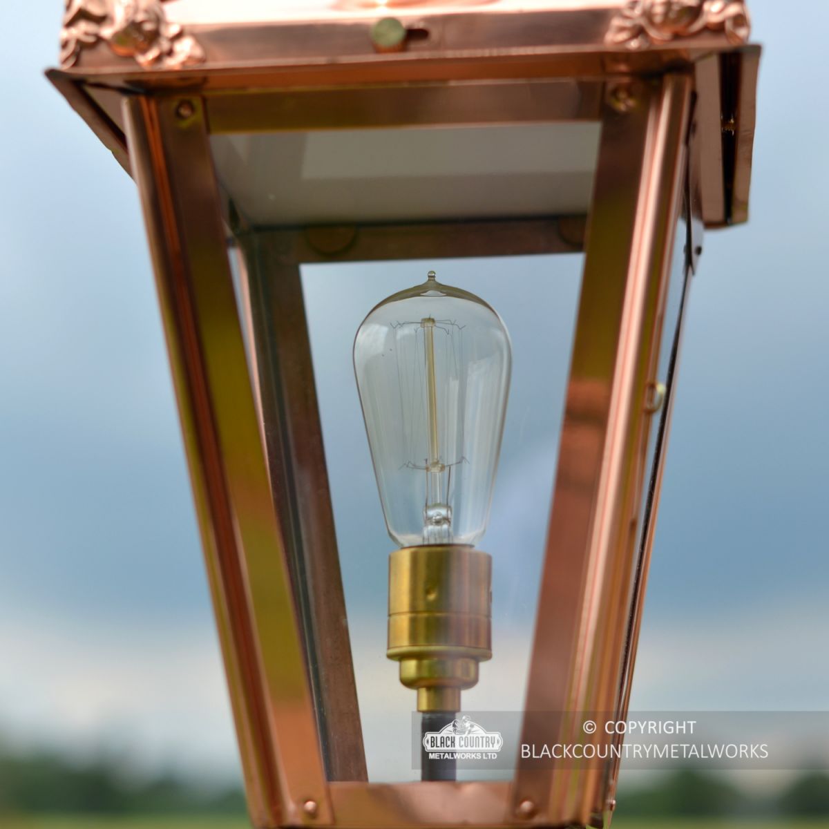 Edison Bulb holder in the Lantern (Available Upon Request)