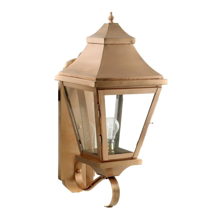 "Wilmslow" Veranda Lantern or Wall Lantern Finished in a Satin Copper