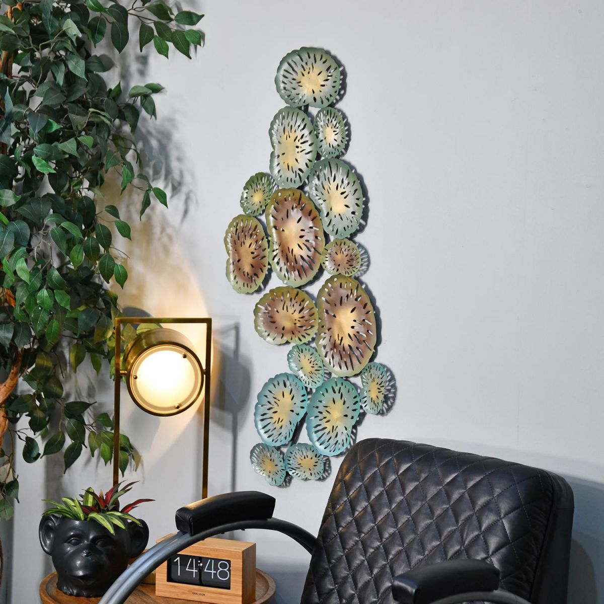 Coral Wall Art in a Modern Sitting Room