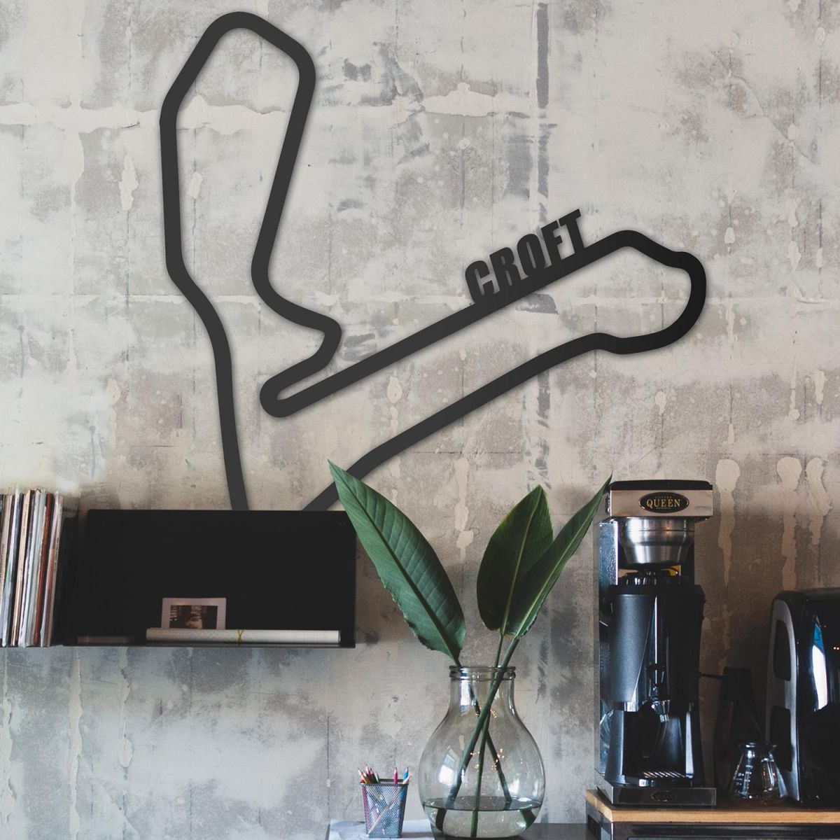 Croft Race Track Wall Art in Situ in the Sitting Room