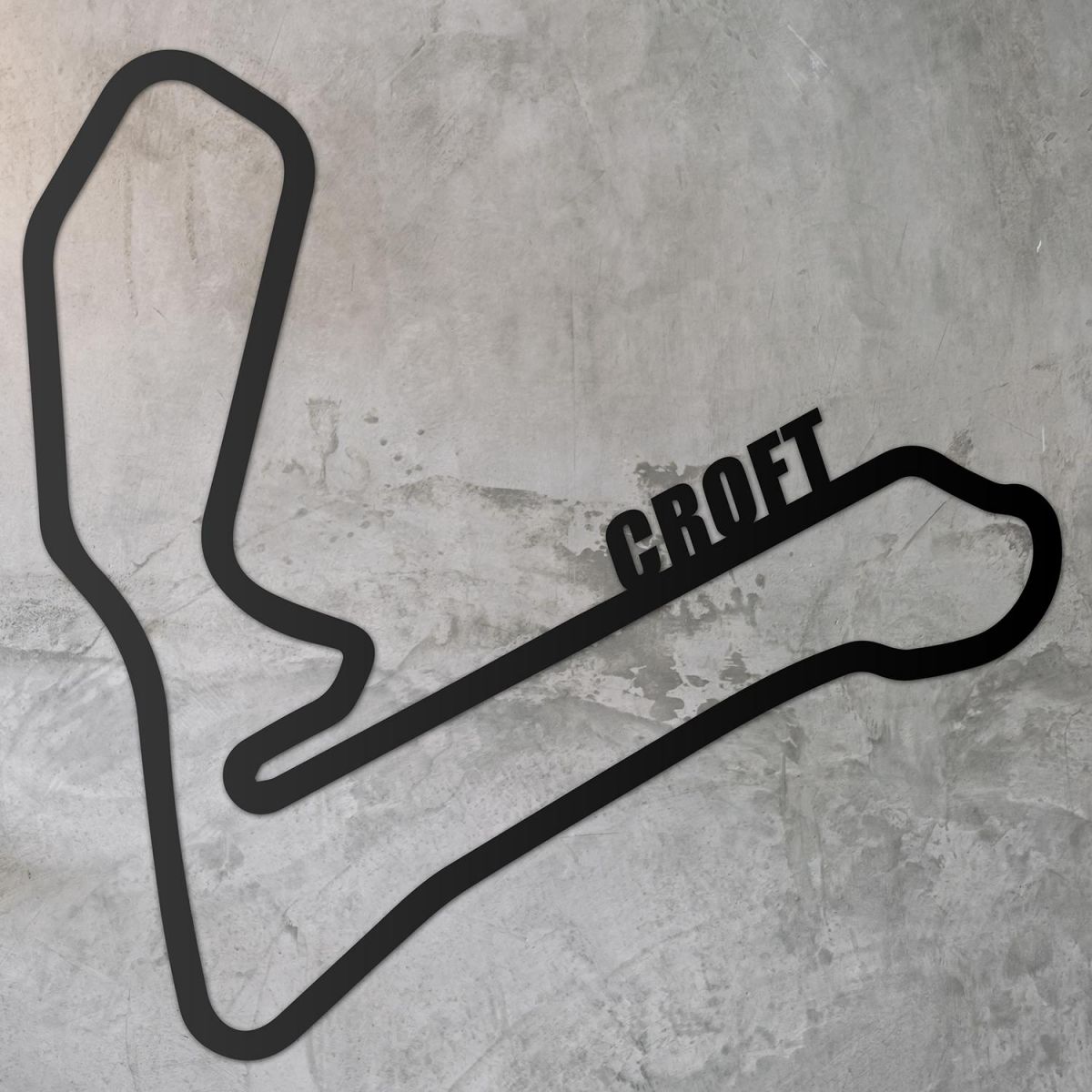 Croft Race Track Wall Art on a Rustic Grey Wall
