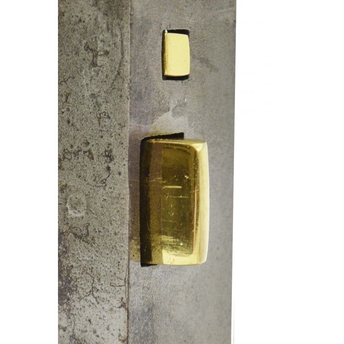 Brass Bolt On the End Of The Rim Lock