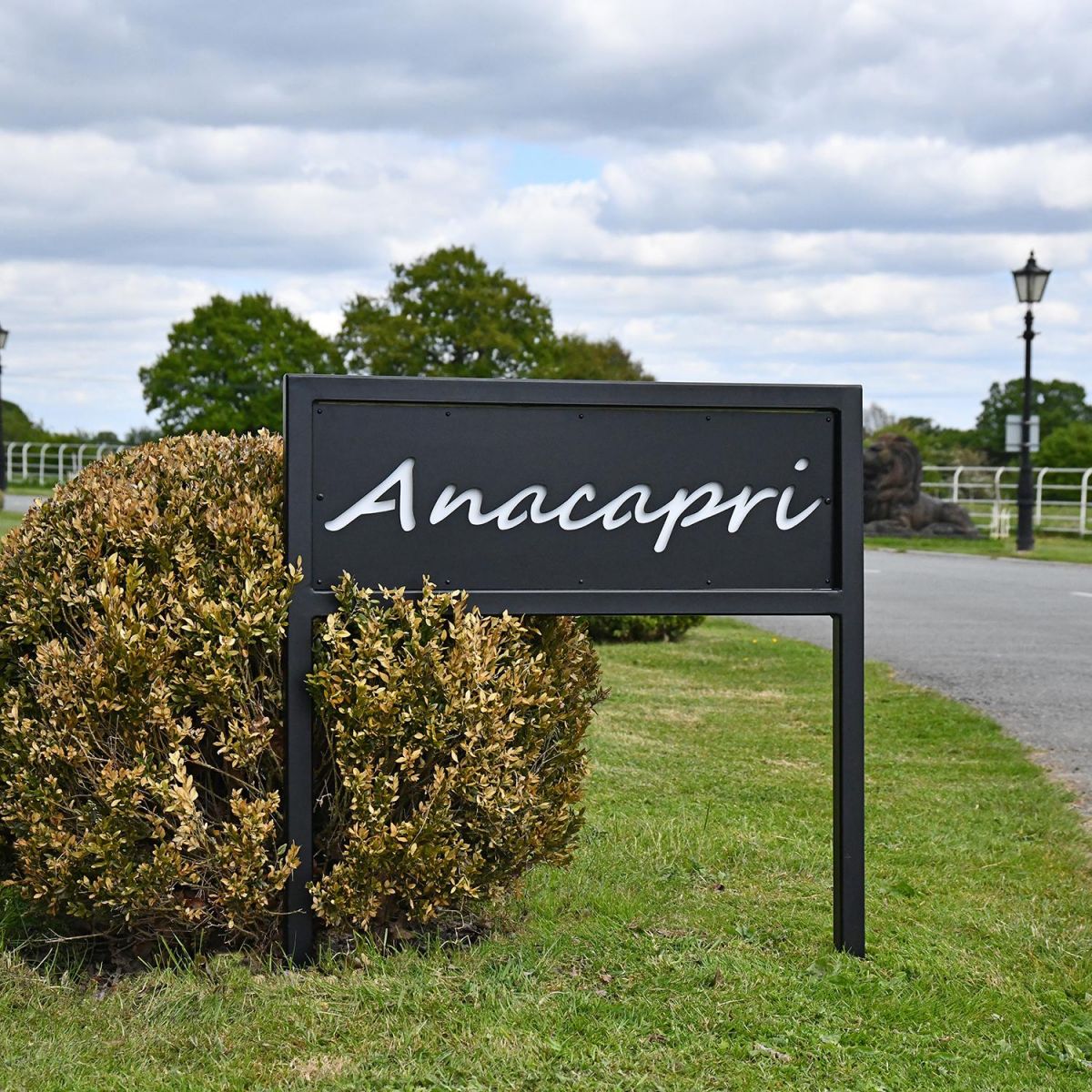 Standing House Name Sign in Situ on a Drive Way