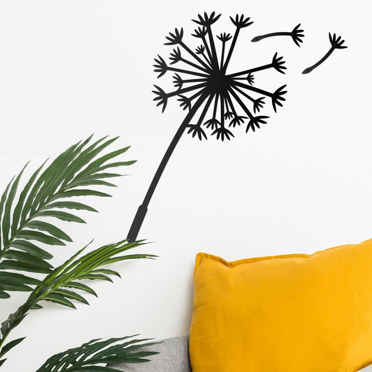 Dandelion Wall Art in Situ on a Rustic in the Home