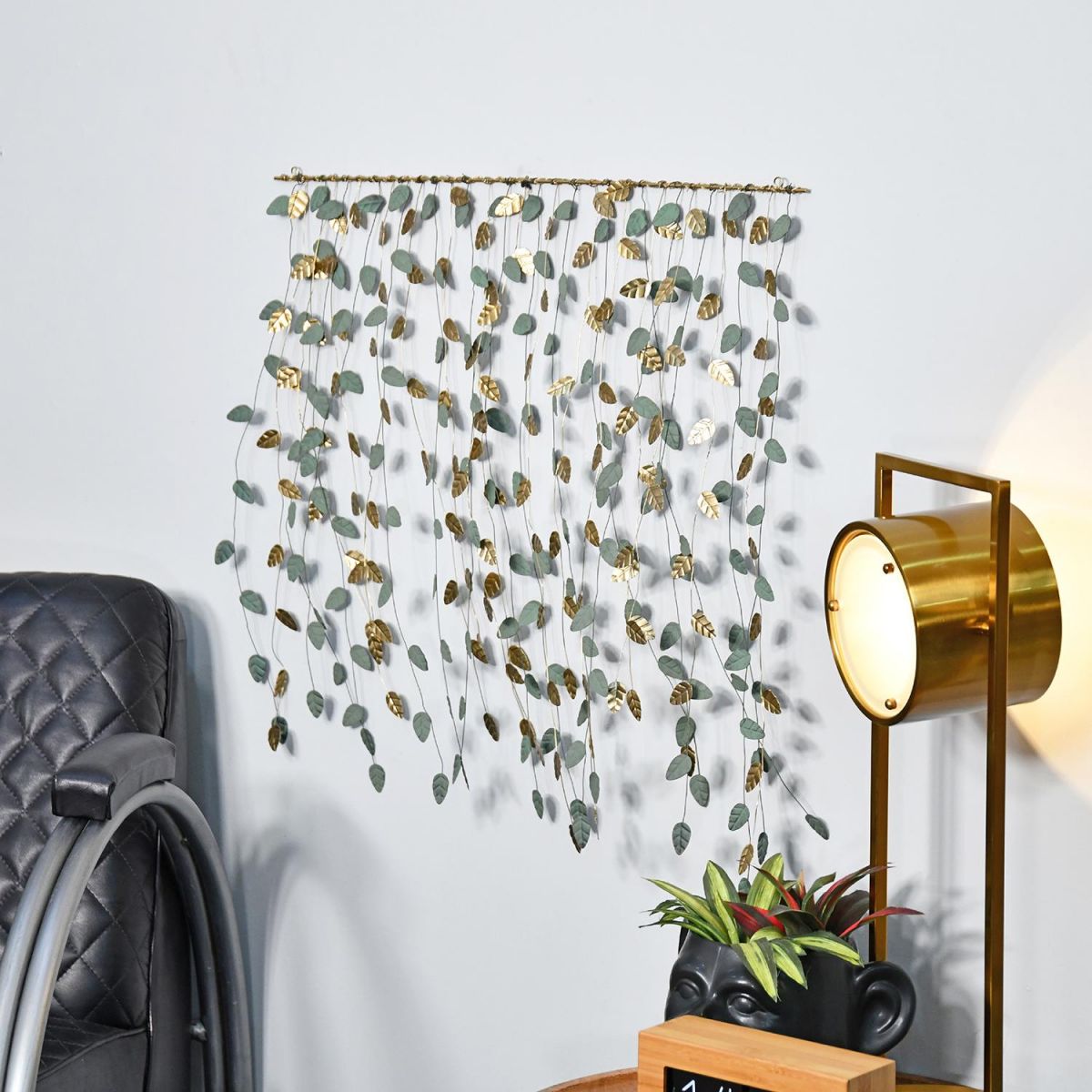 Dangling Leaves Wall Art in Situ in the Living Room