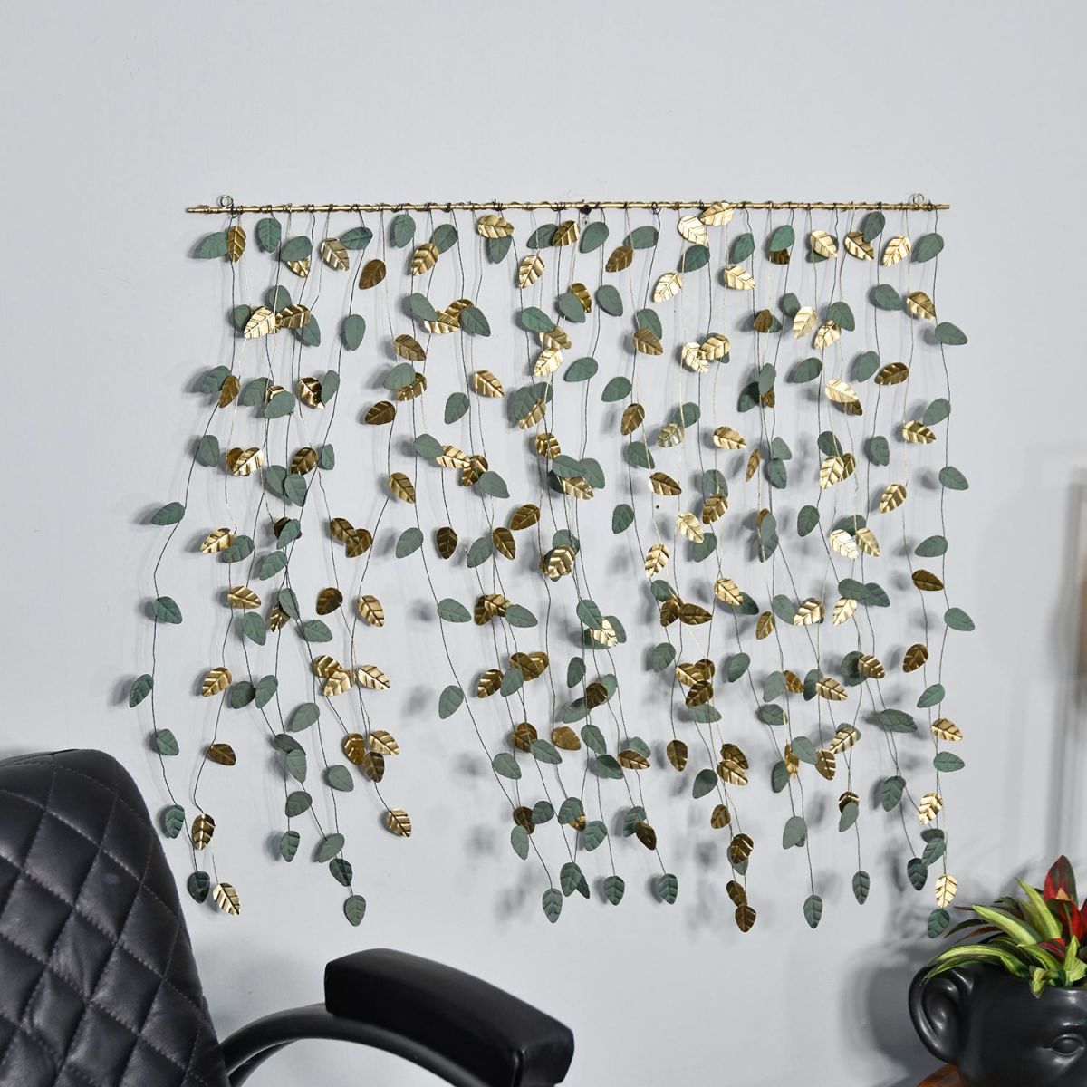 Dangling Leaves Wall Art on a White Wall