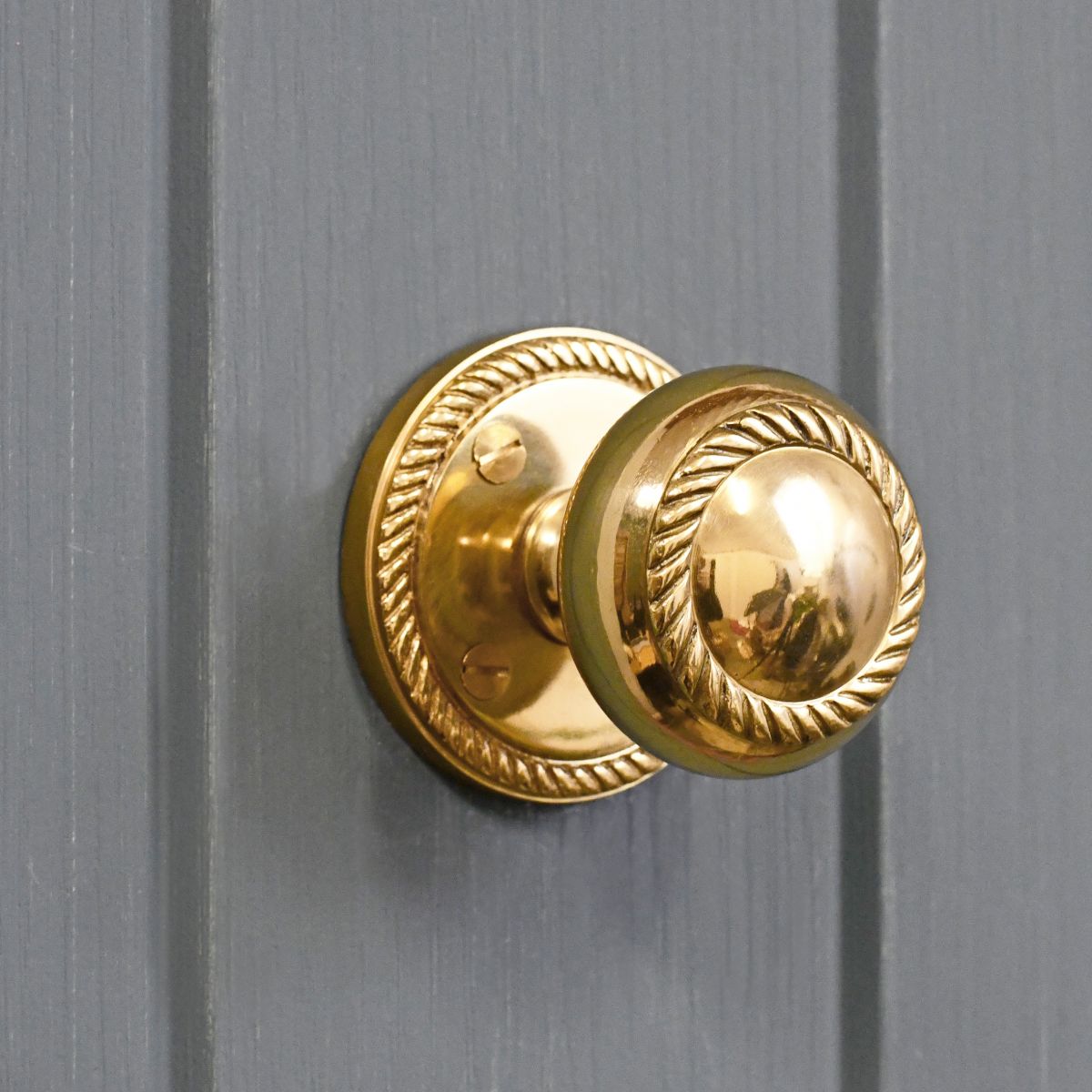 Georgian Mortice Brass Door Knobs