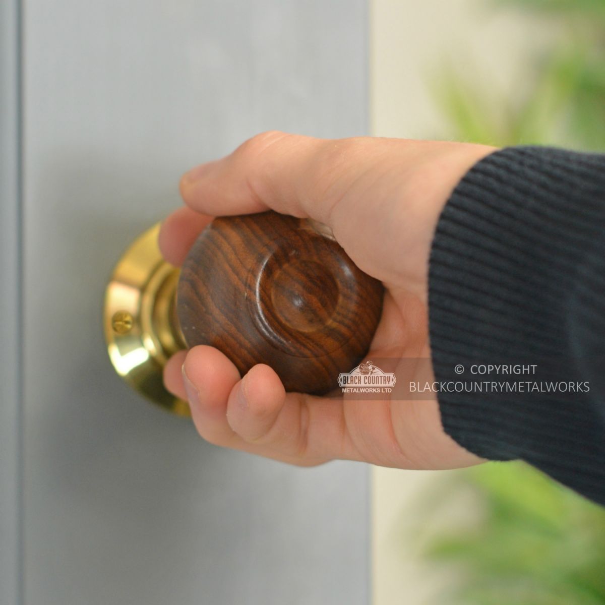 Hardwood Round Wooden Door Knobs