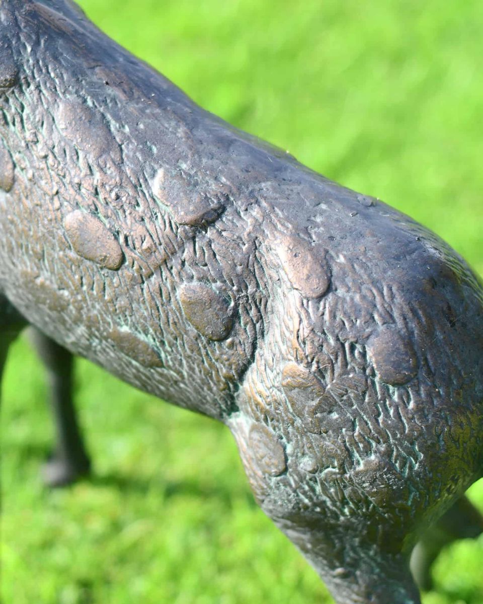 Close-Up of Spotted Design & Verdigris Finish