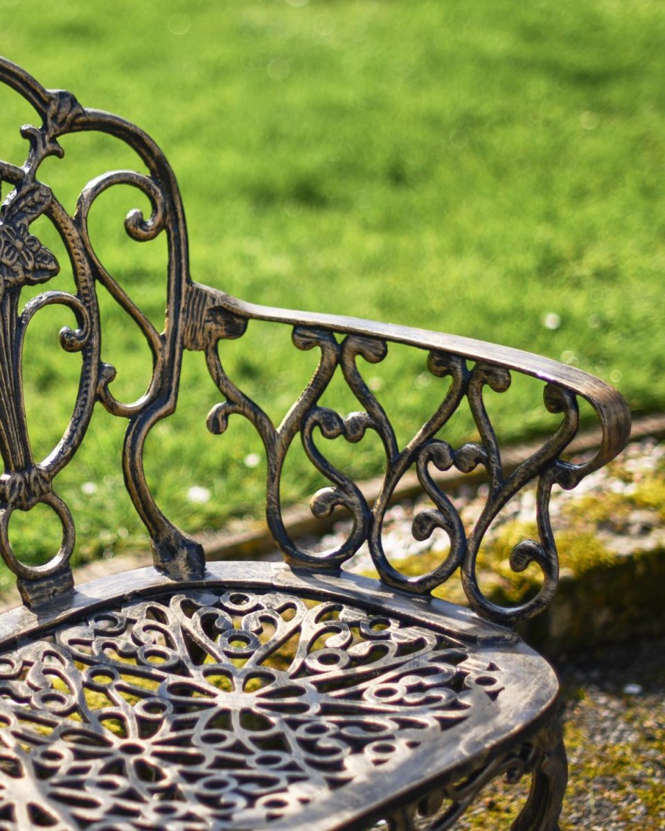 Close-Up of Ornate Pattern on Armrest