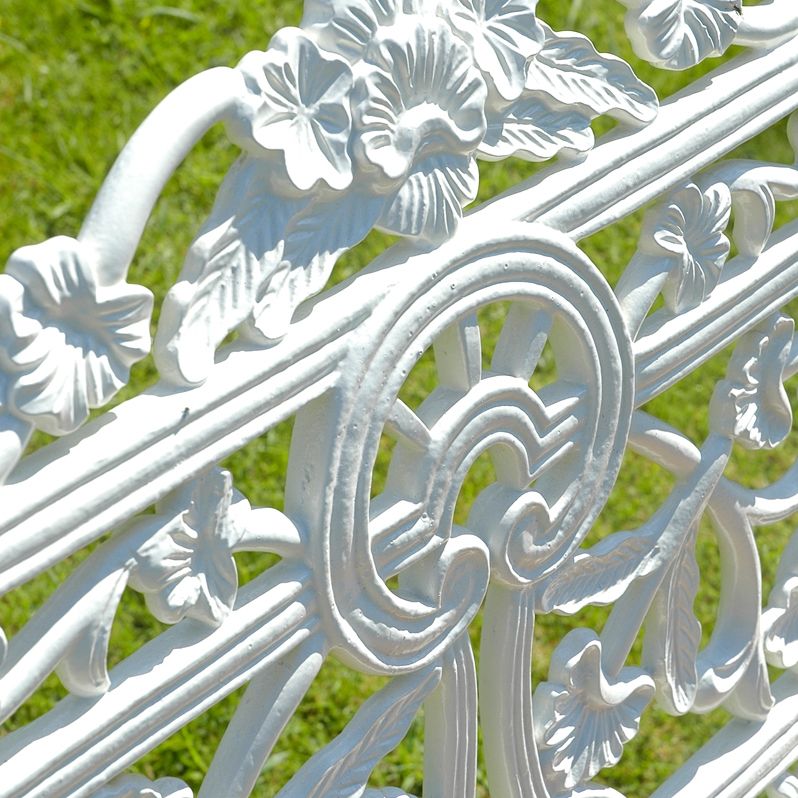 Close up of cast iron back rest