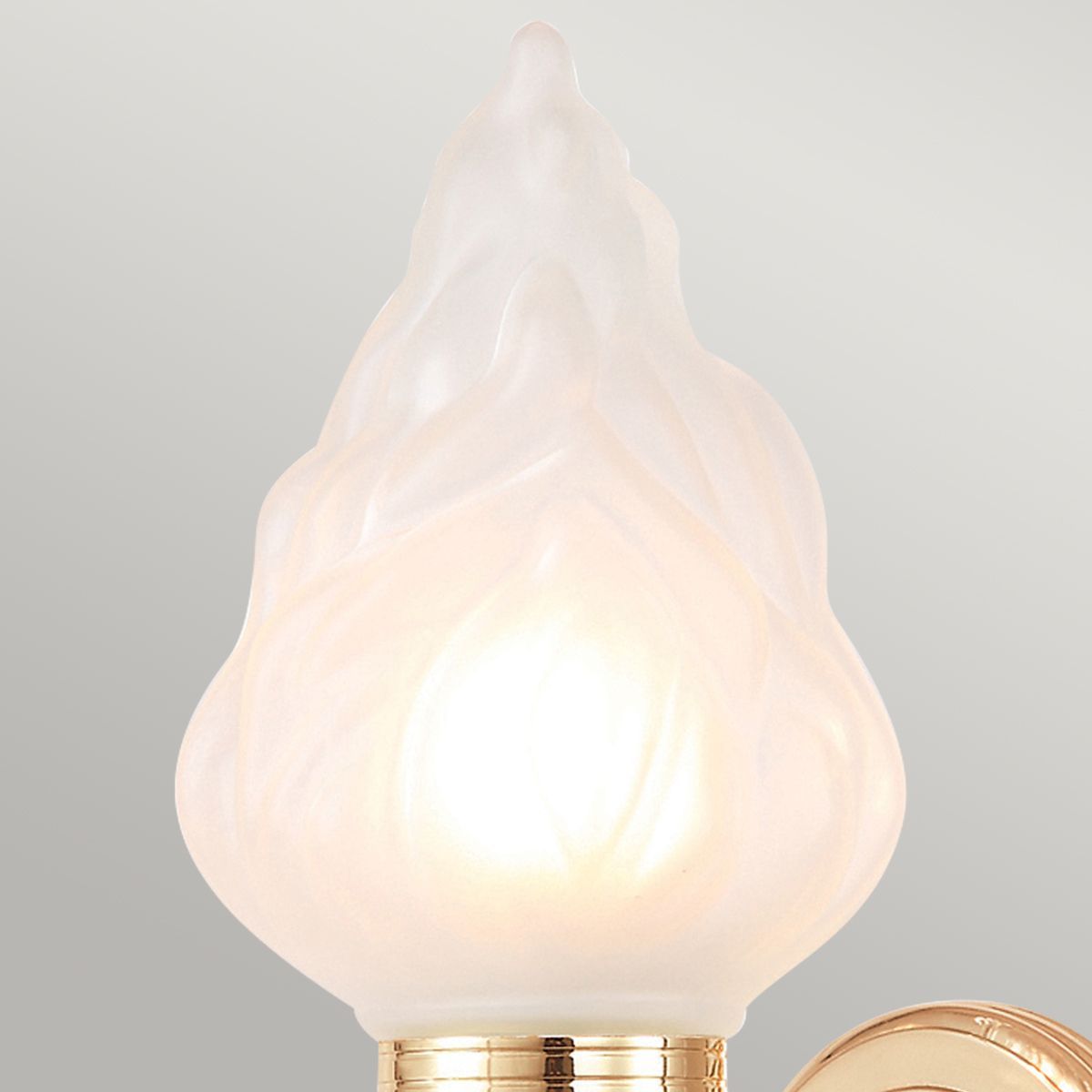 "Frosted Flambeau" Bathroom Light 