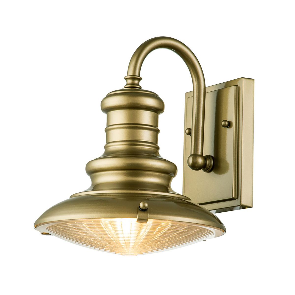 Distressed Brass Top Fix Station Light - 25cm
