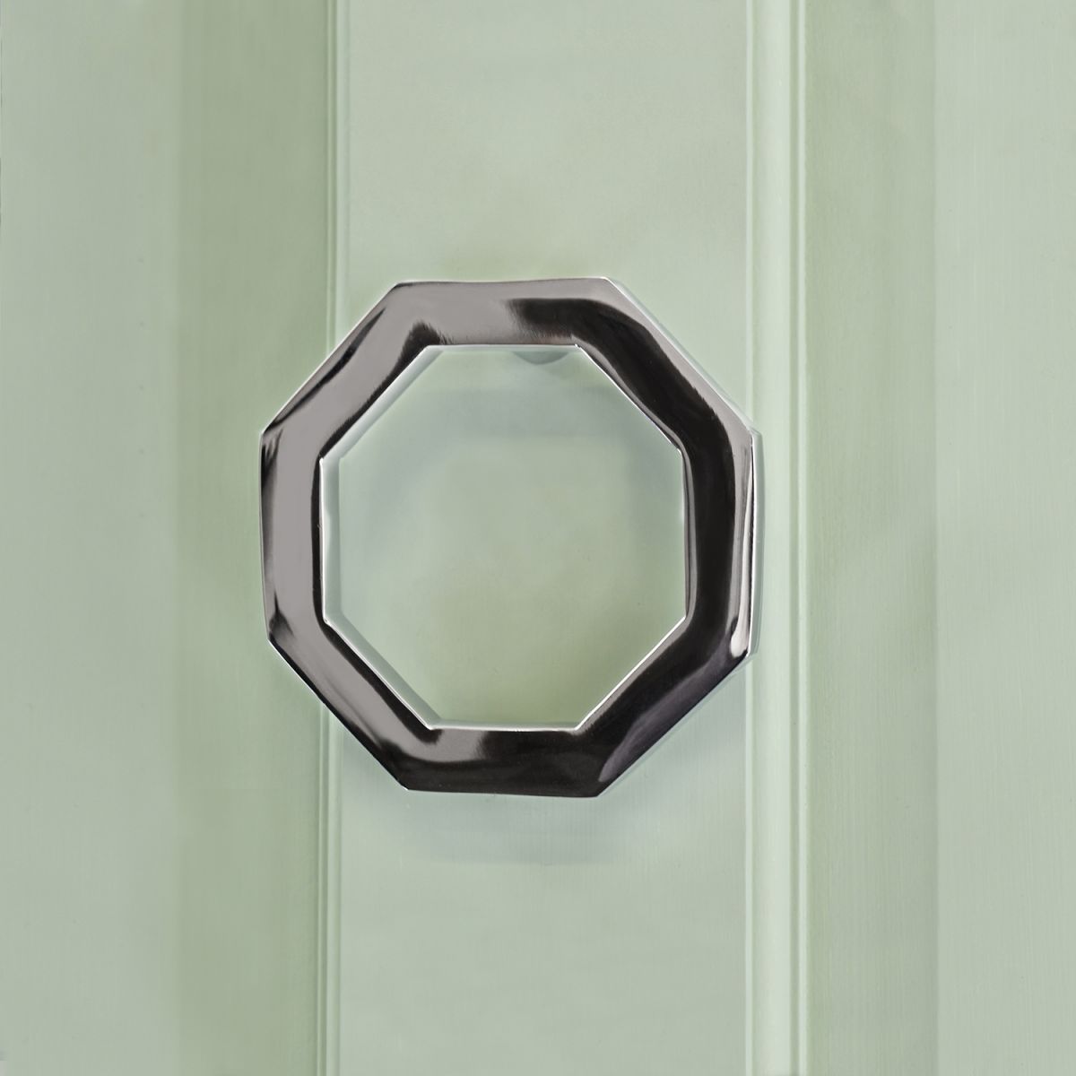 Bright Chrome Octagonal Door Knocker