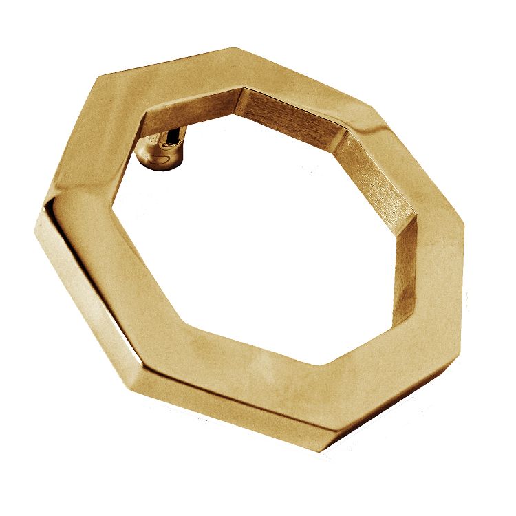 Polished Brass Octagonal Door Knocker