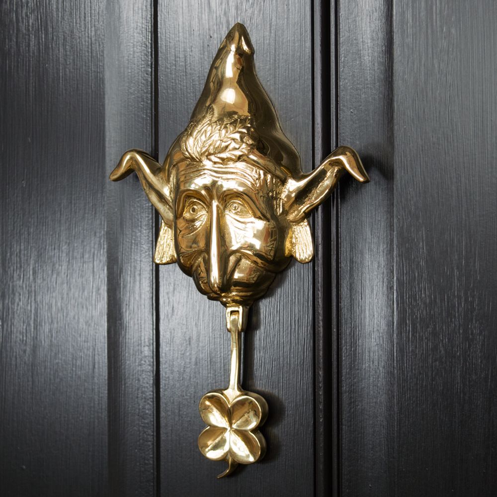Polished Brass Lucky Elf Door Knocker