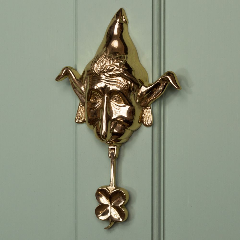 Polished Brass Lucky Elf Door Knocker