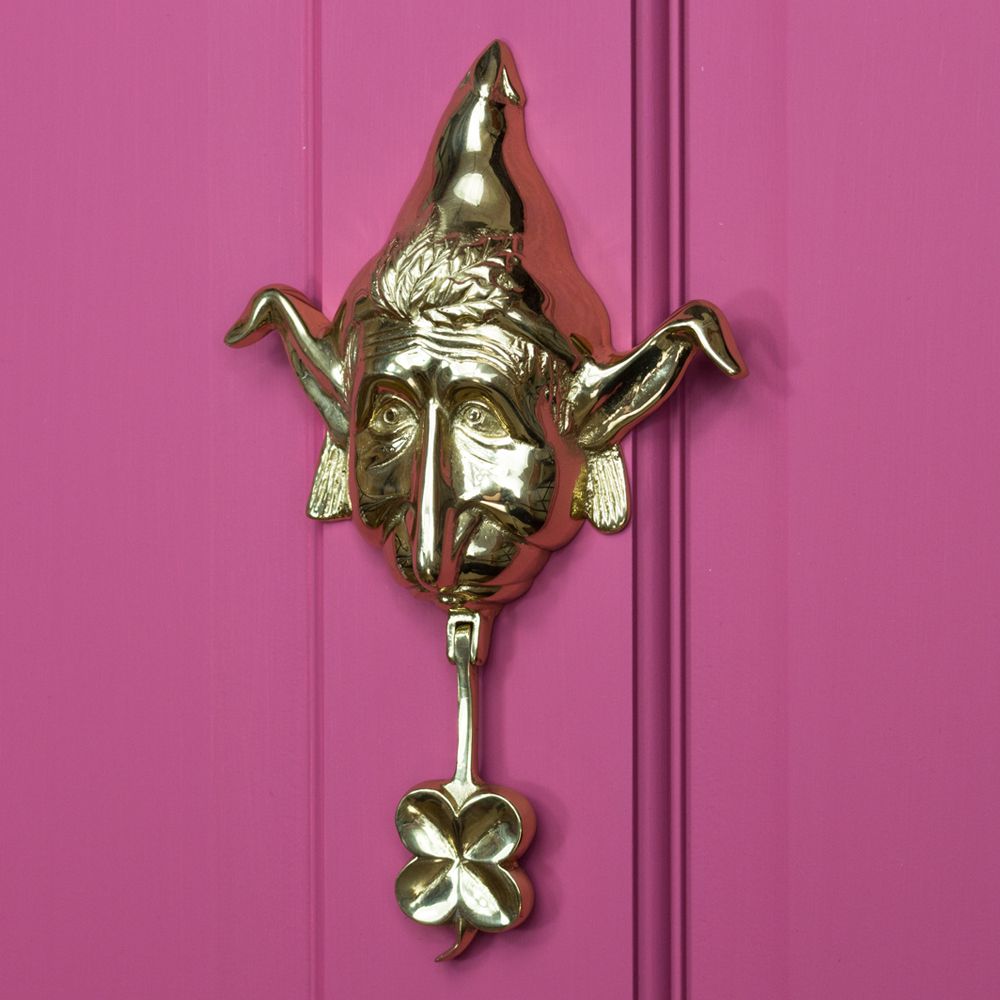 Polished Brass Lucky Elf Door Knocker