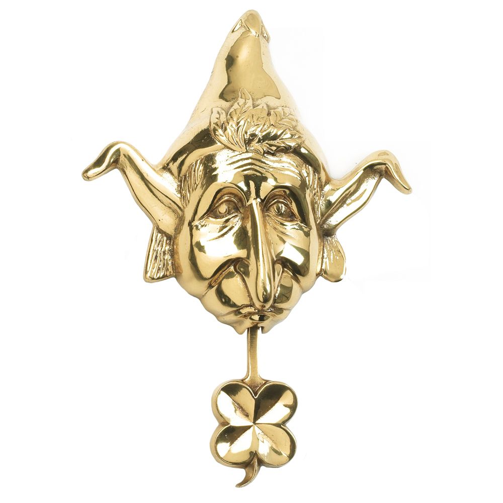 Polished Brass Lucky Elf Door Knocker