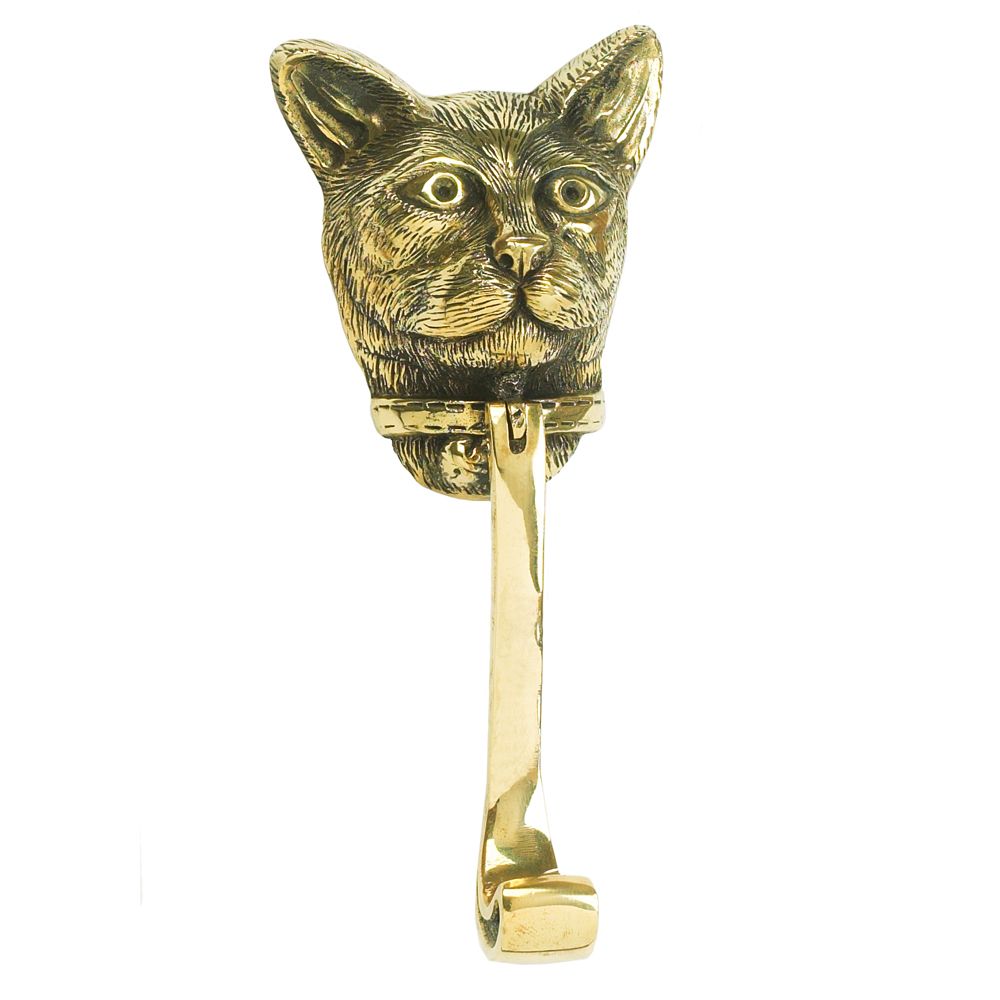 Polished Brass Cat Head Door Knocker
