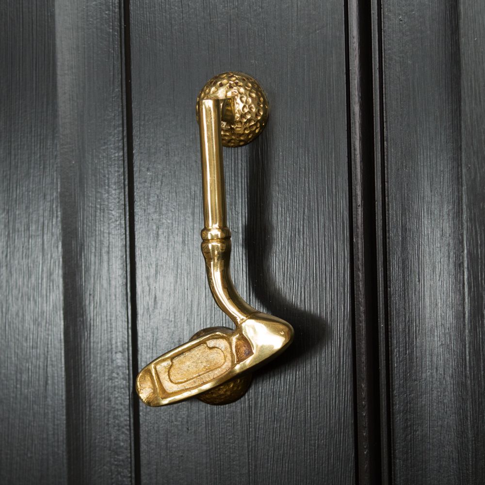 Polished Brass Golf Club Door Knocker